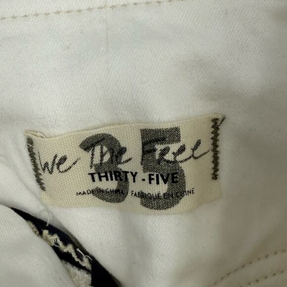 WE THE FREE x FREE PEOPLE Curvy Jeans Size 35 NWT White Denim Plus Curvy Raw Hem - Picture 3 of 16
